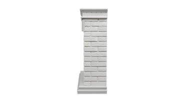 Портал Firelight Bricks 25 камень белый, белая эмаль