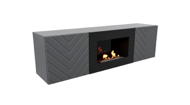 Тумба с биокамином Firelight BFP/P-1400V графит