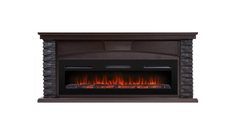 Портал Firelight Porto Long камень черный, шпон венге