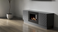 Тумба с биокамином Firelight BFP/P-1400V графит