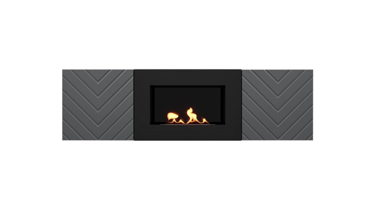 Тумба с биокамином Firelight BFP/P-1400V графит